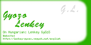 gyozo lenkey business card